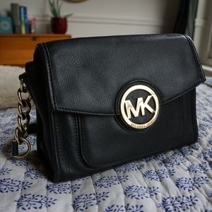 Michael Kors Fulton Leather Crossbody Bag Purse